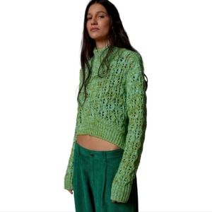 🧶 Urban Outfitters BDG Chunky Knit Quarter-Zip Sweater Pullover Green M